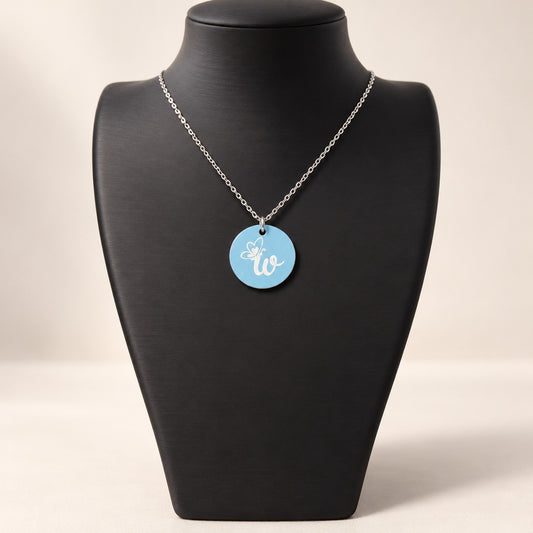 Personalized Initial Disc Necklace