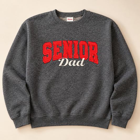 Senior Dad Varsity Embroidered Sweatshirt – Class of 2026